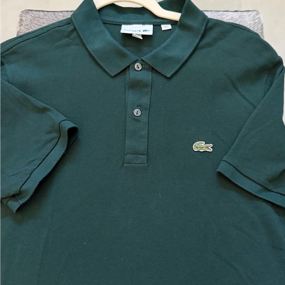 Gently worn Lacoste Men's Slim Fit Pique Polo Shirt Sz XL